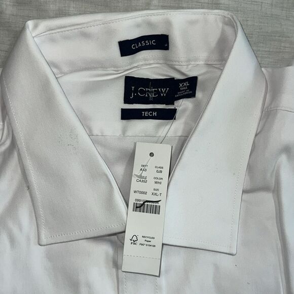 J. Crew Men's Tall Bowery performance stretch dress shirt with spread collar XXL - Picture 5 of 8